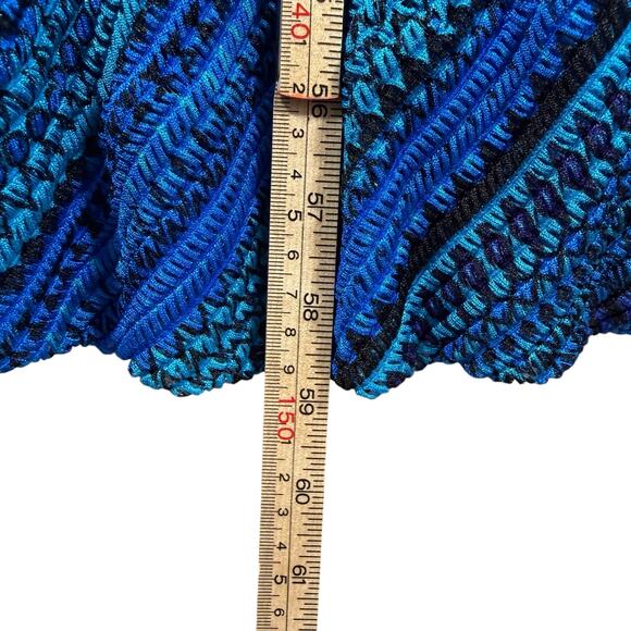 Philosophy Blue Ombre Crochet Knit Bodycon Maxi Dress | Strappy Back | Small - Picture 9 of 11